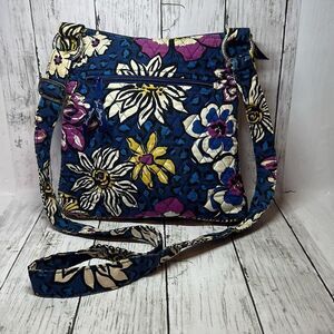 Vera Bradley African Violet Purple Blue Crossbody Handbag Shoulder Bag